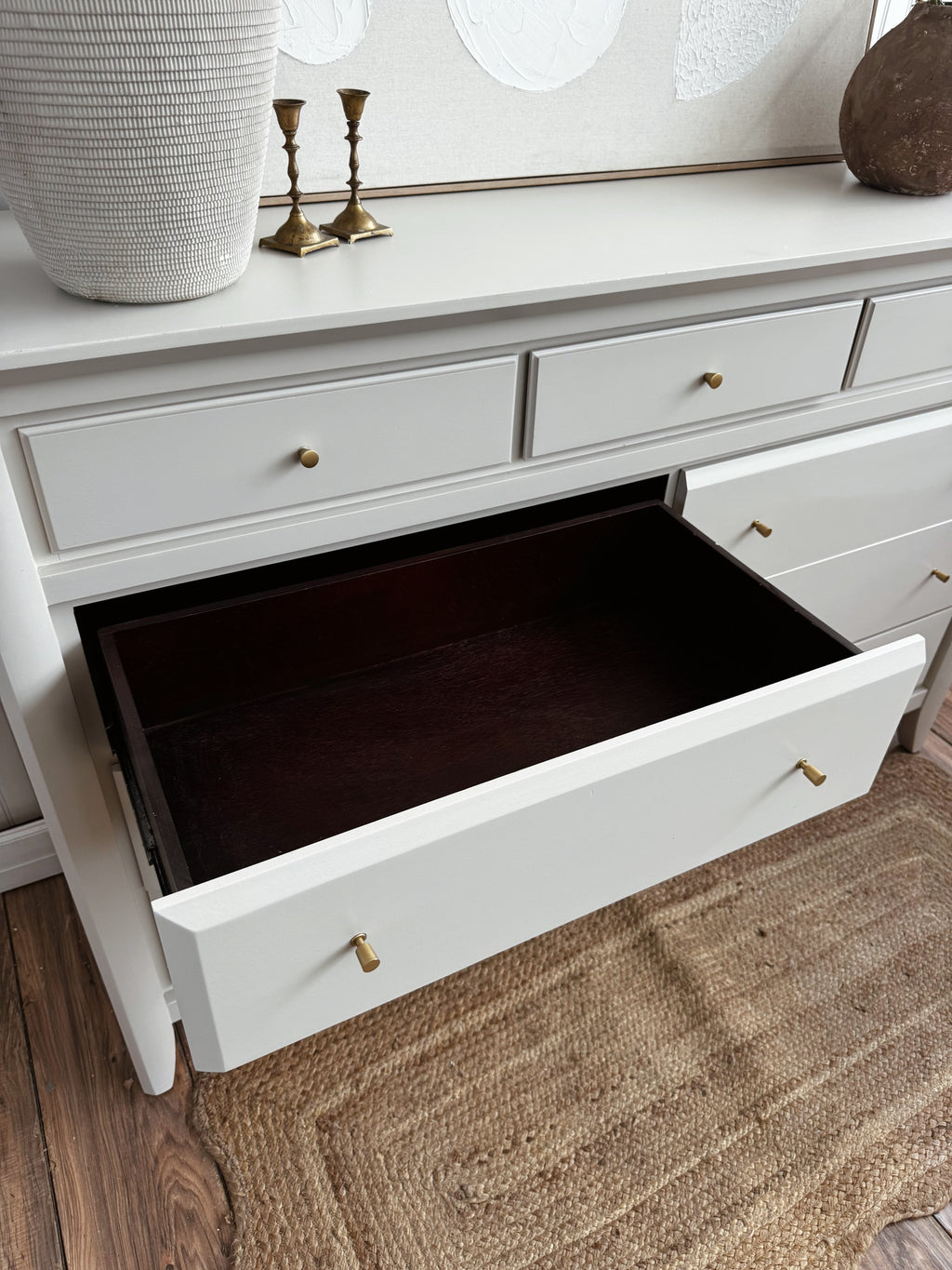 Solid wood sleek dresser