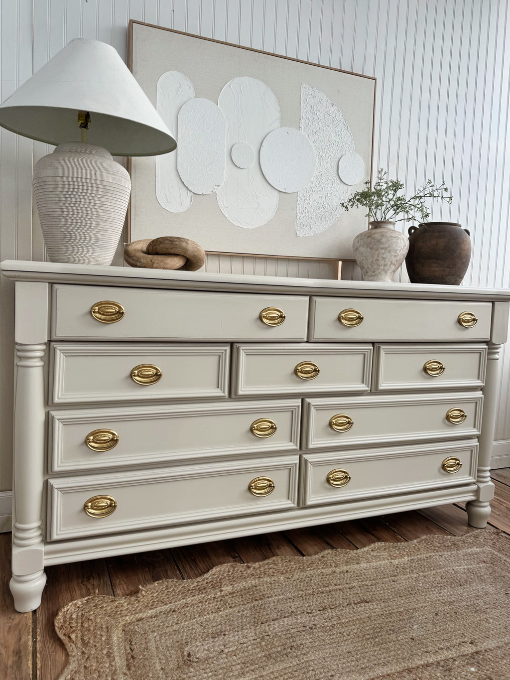 Solid wood dresser