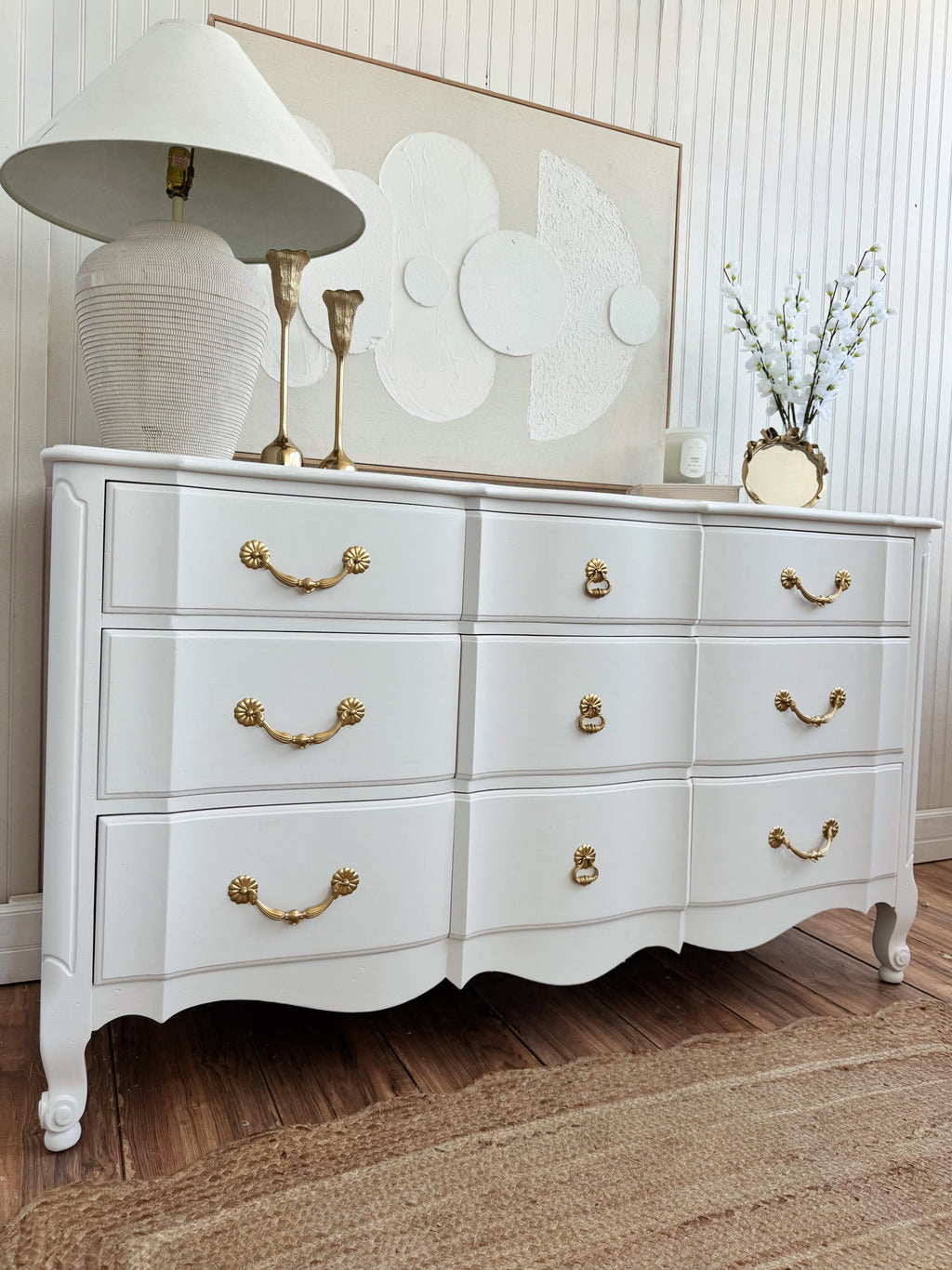 Solid wood French dresser