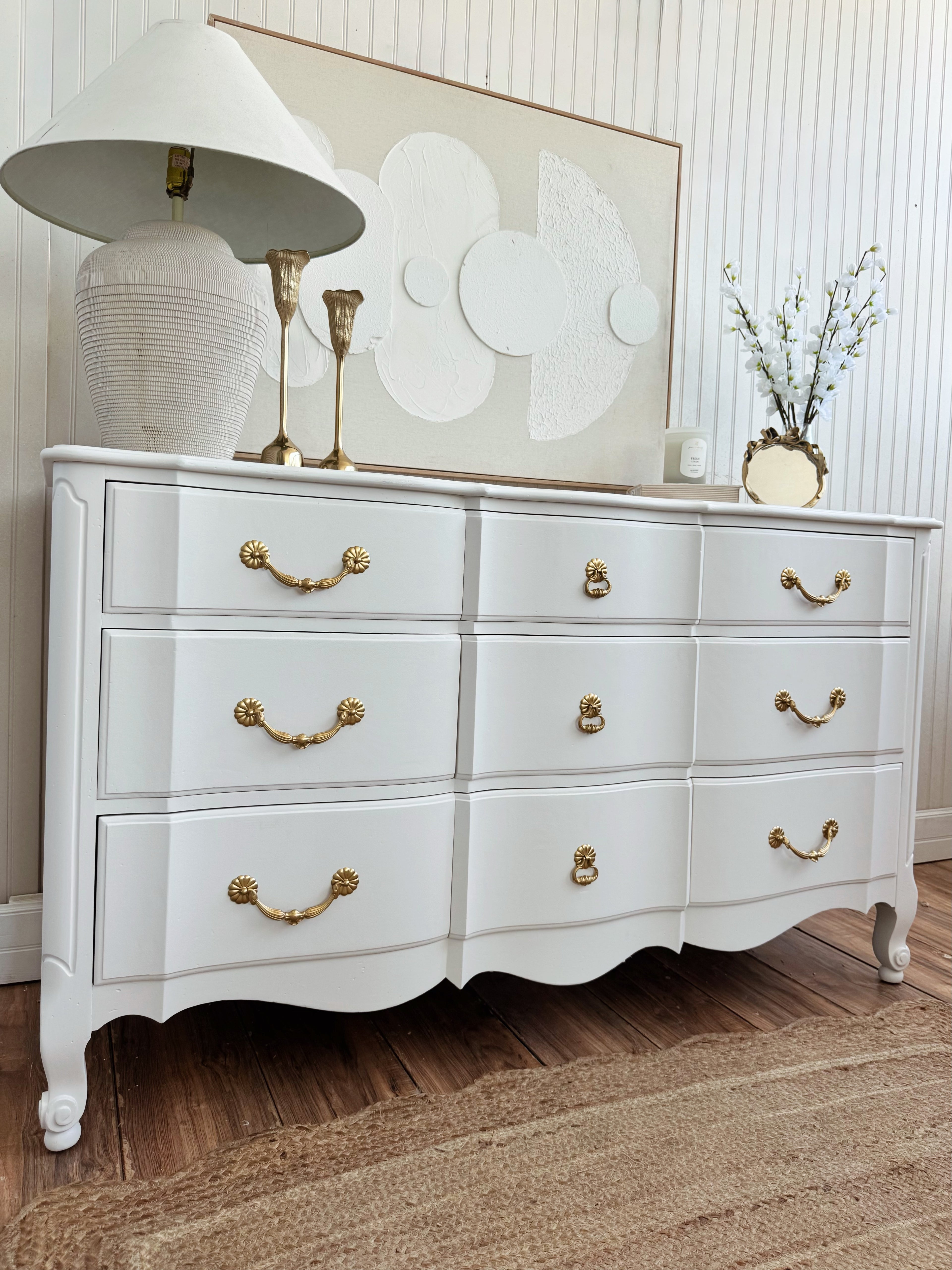 Solid wood French dresser