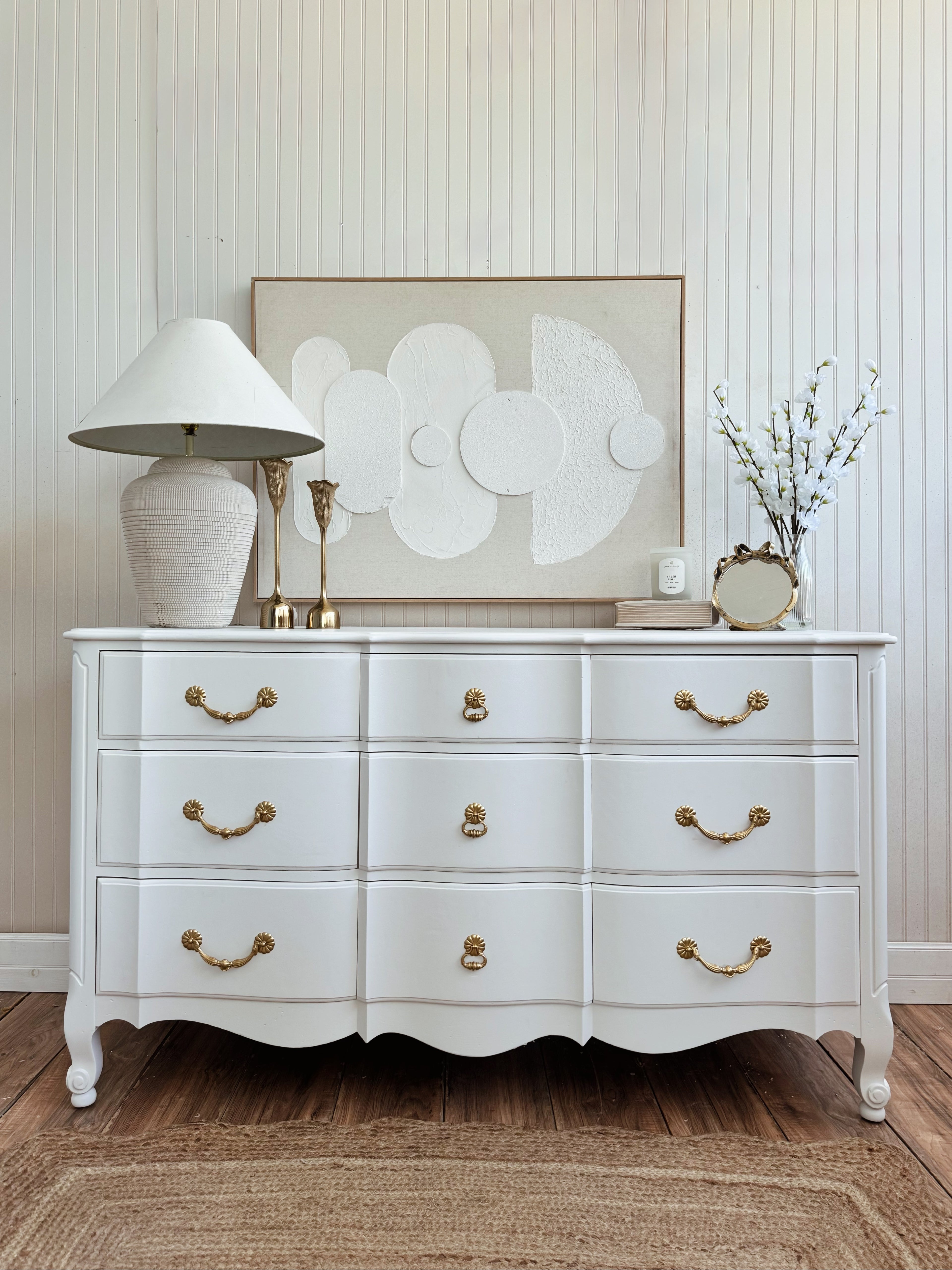 Solid wood French dresser
