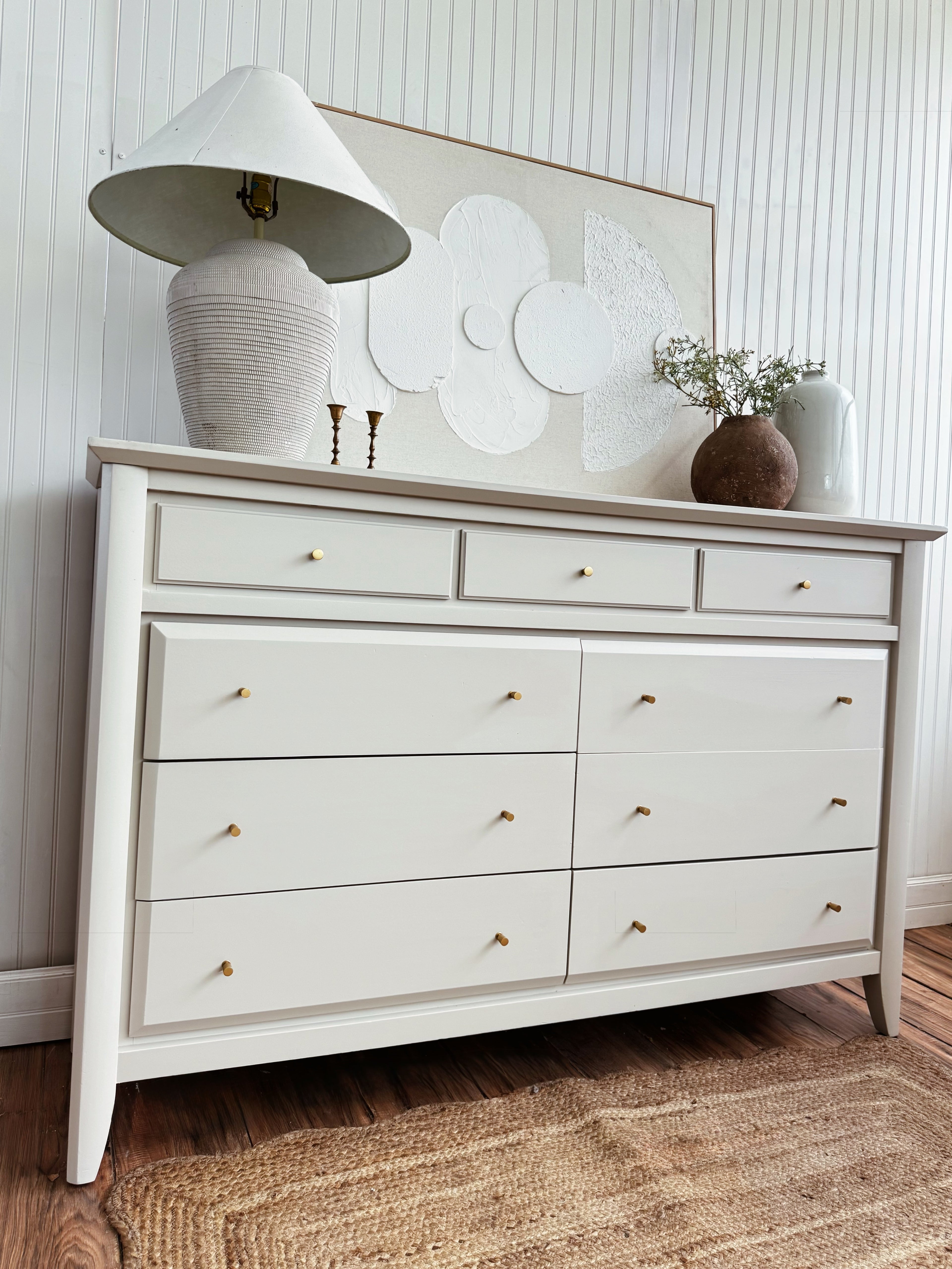 Solid wood sleek dresser