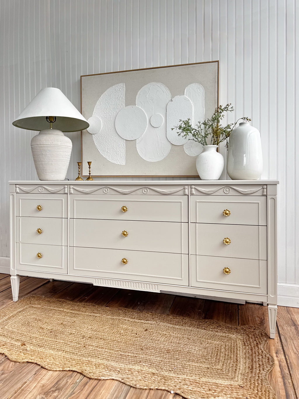 Vintage solid wood dresser