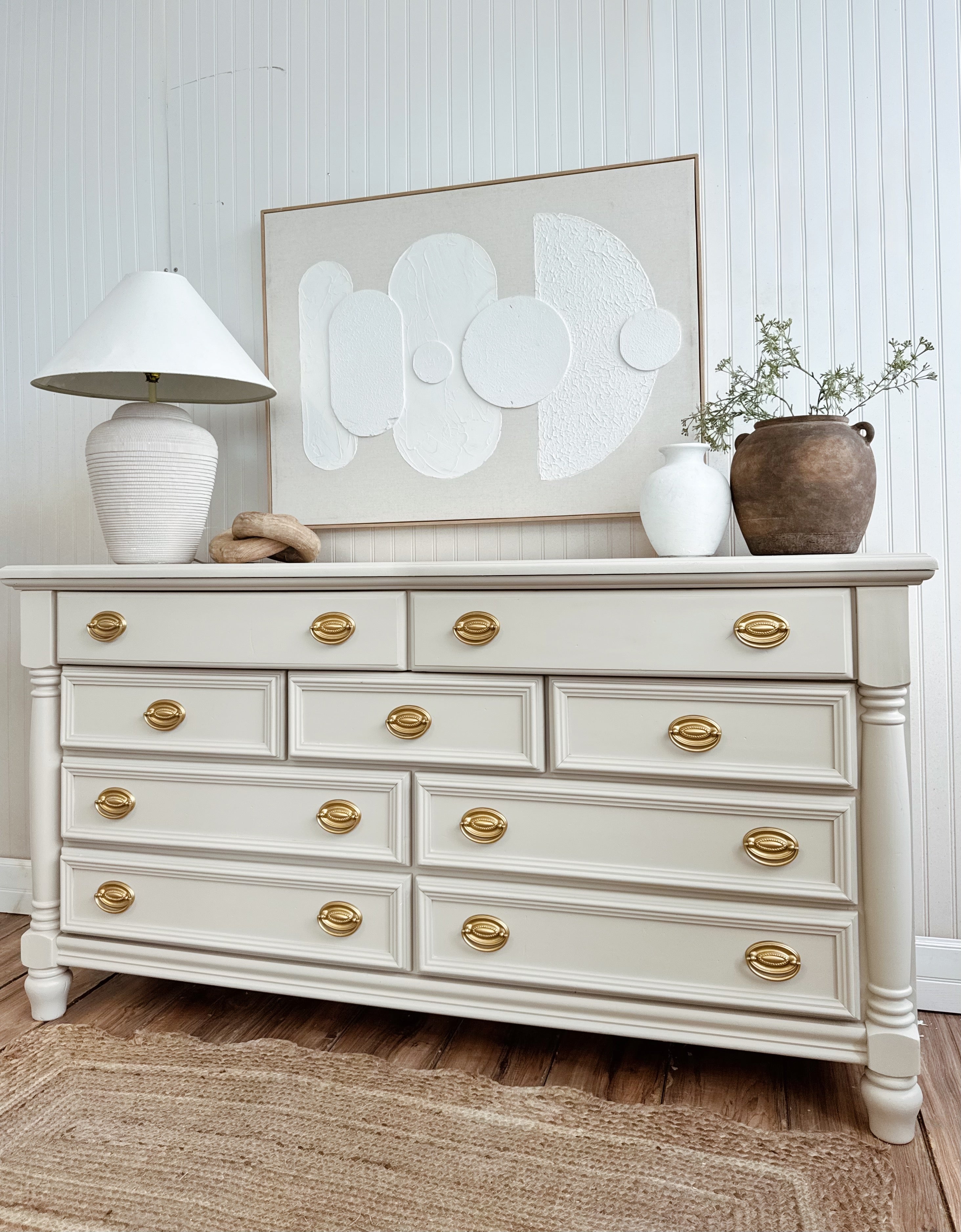 Solid wood dresser