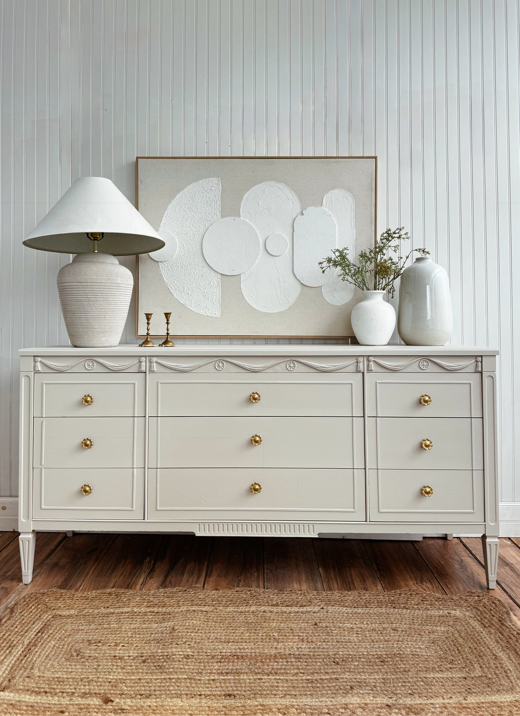 Vintage solid wood dresser