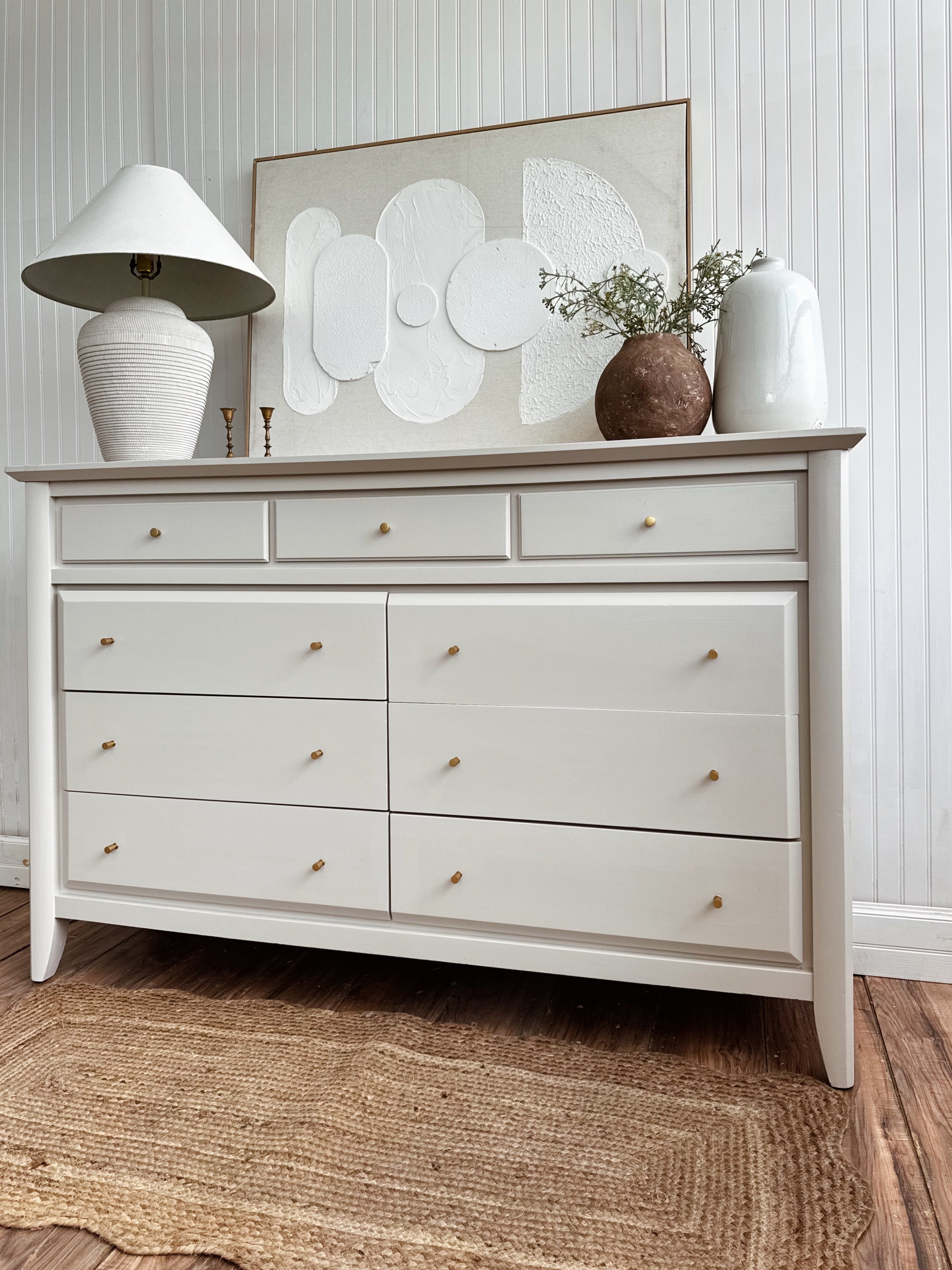 Solid wood sleek dresser