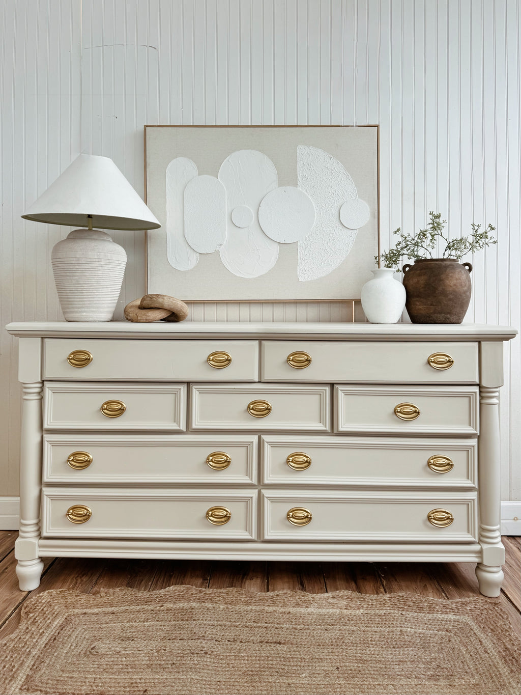 Solid wood dresser