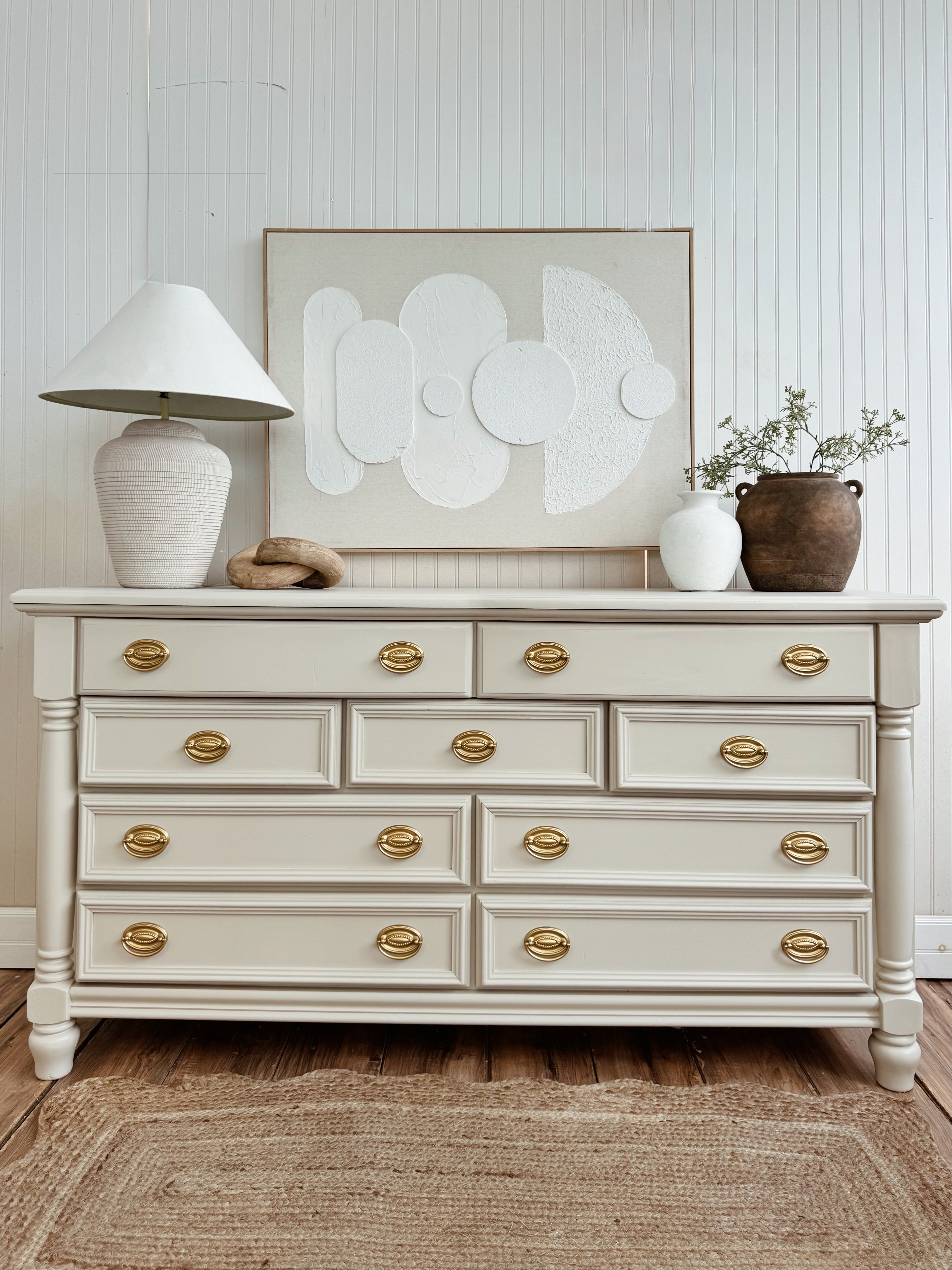 Solid wood dresser