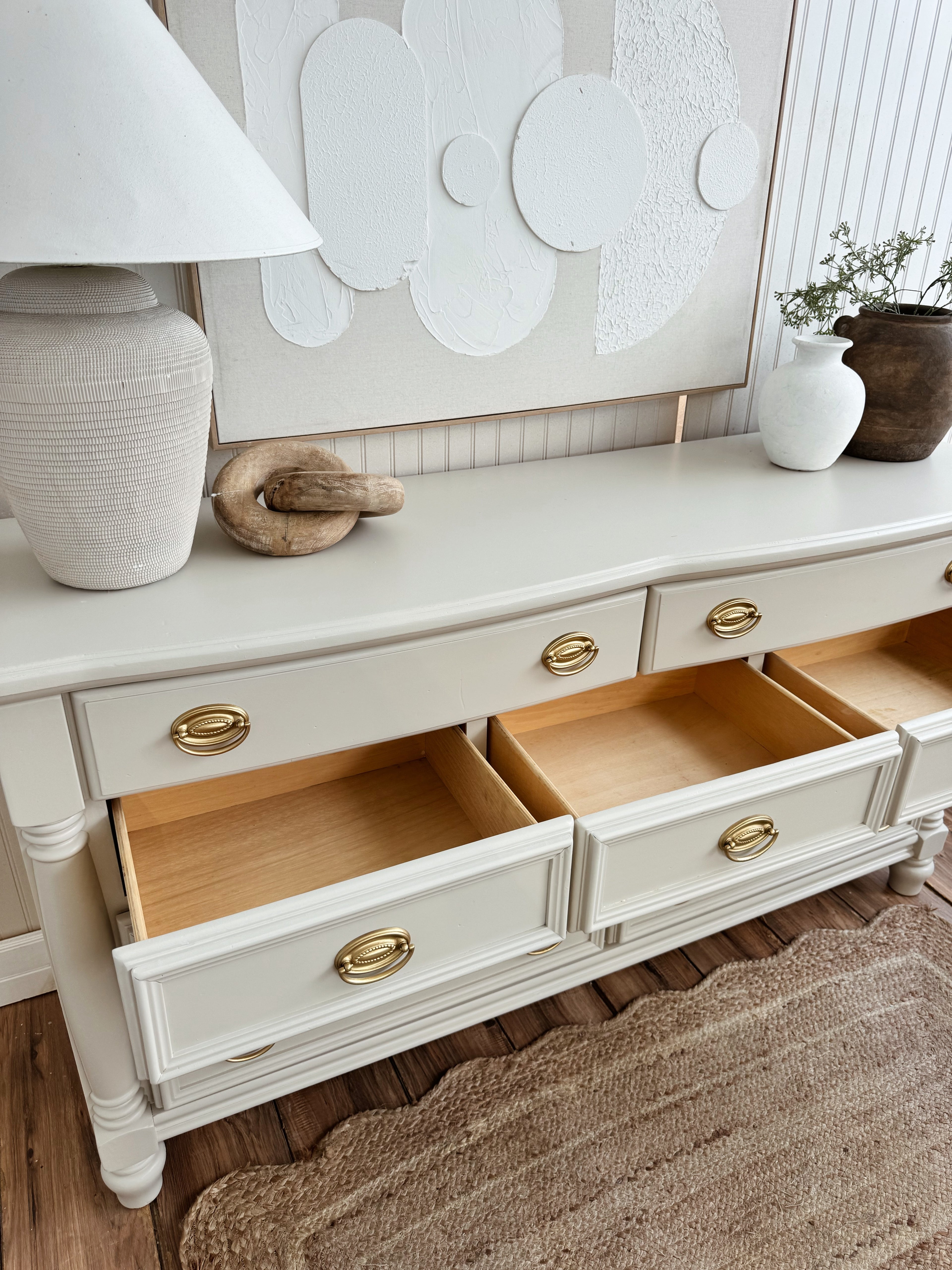 Solid wood dresser