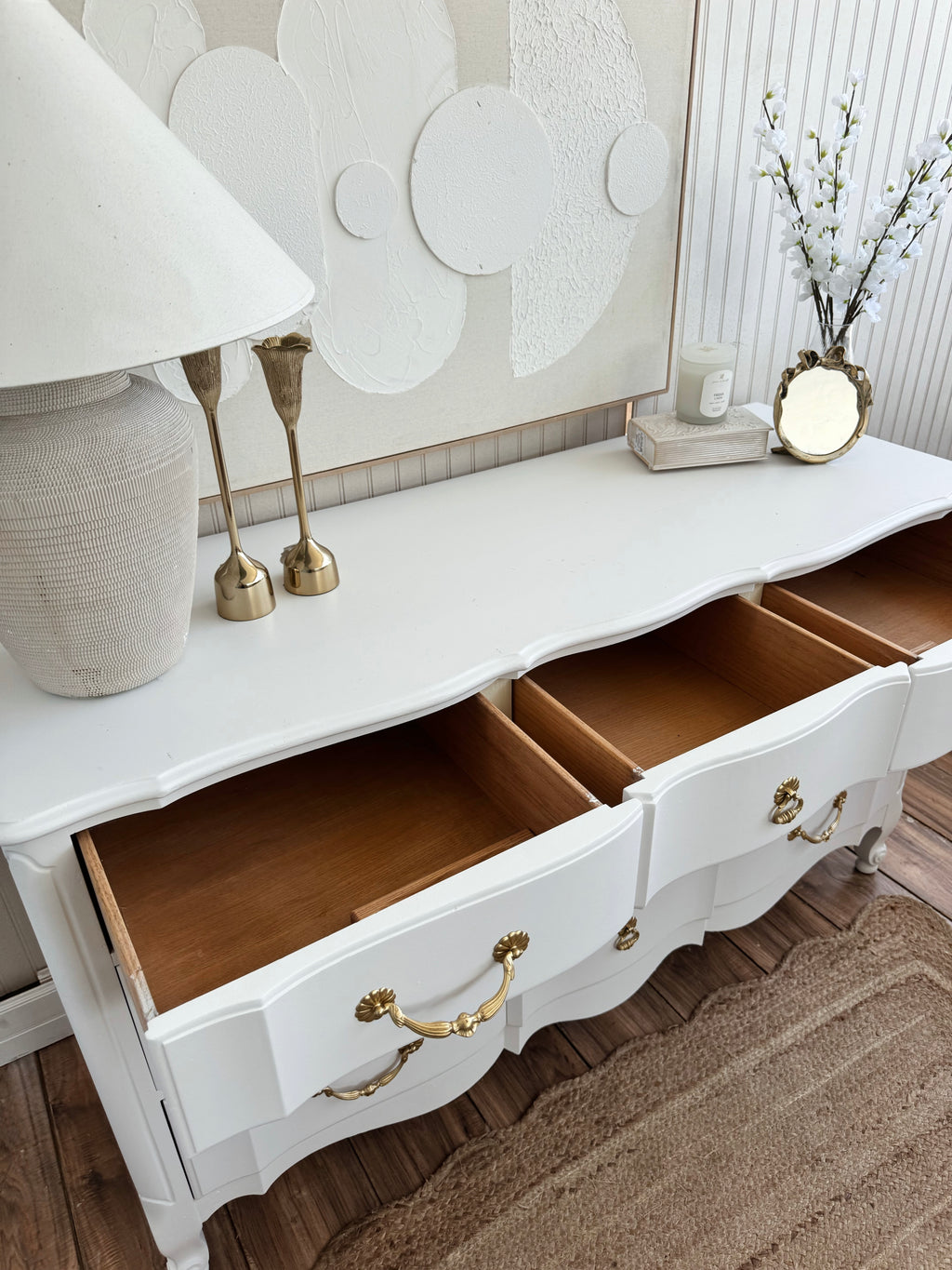Solid wood French dresser